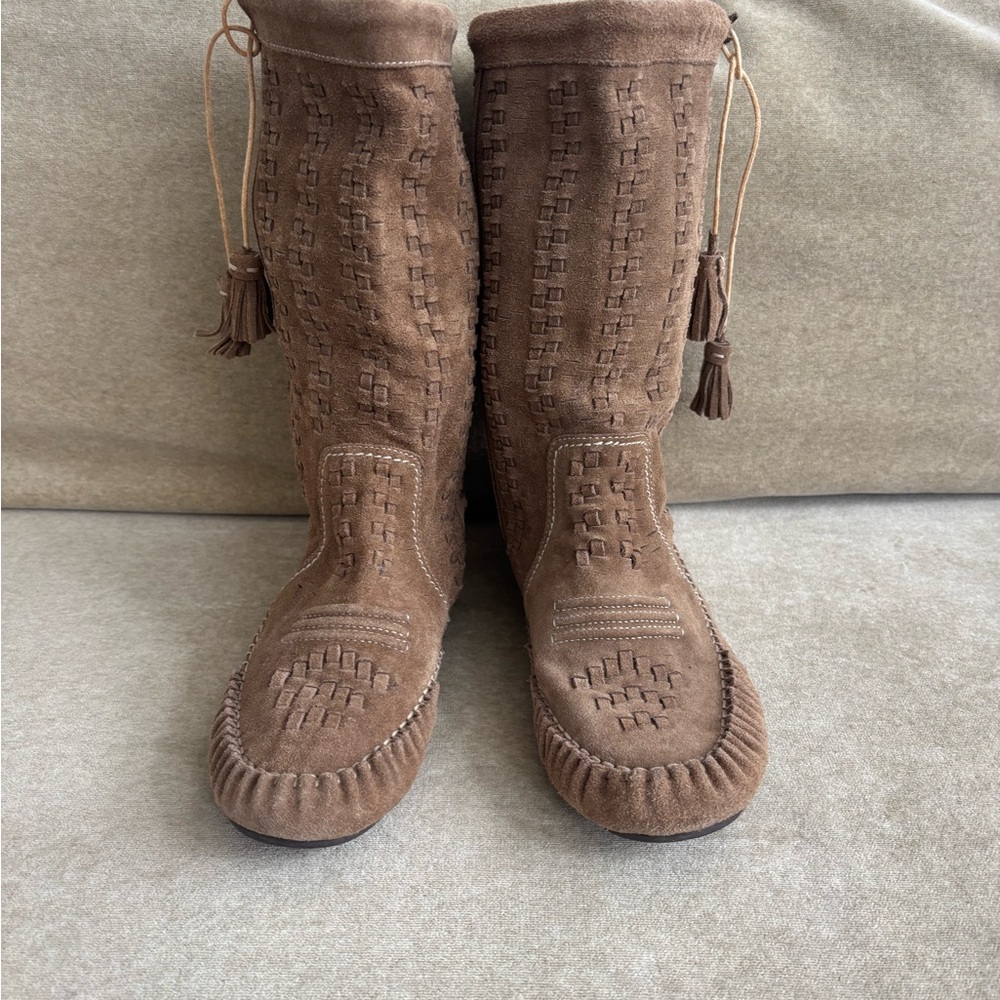Lucky Brand Brown Moccasin Boots size 7.5